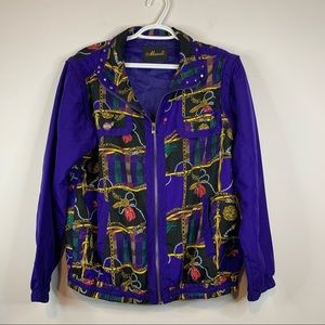 Mureli Windbreaker Purple Studded Jacket Medium